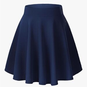 Urban CoCo Women's Stretchy Flared Casual Mini Skater Skirt Blue Size Sm…